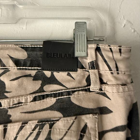 Bleulab Reversible Skinny Jeans Floral Beige‎ Black Print Size 28 Y2K Statement - Picture 5 of 9